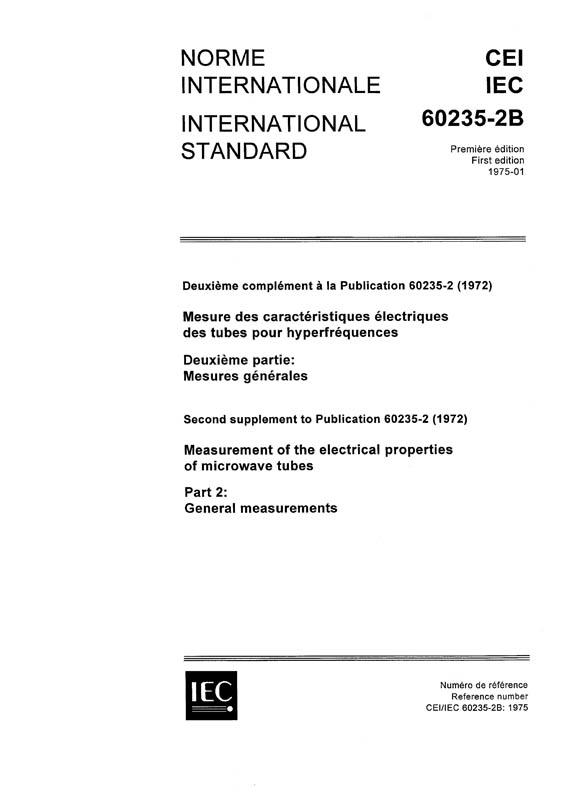 Cover IEC 60235-2B:1975